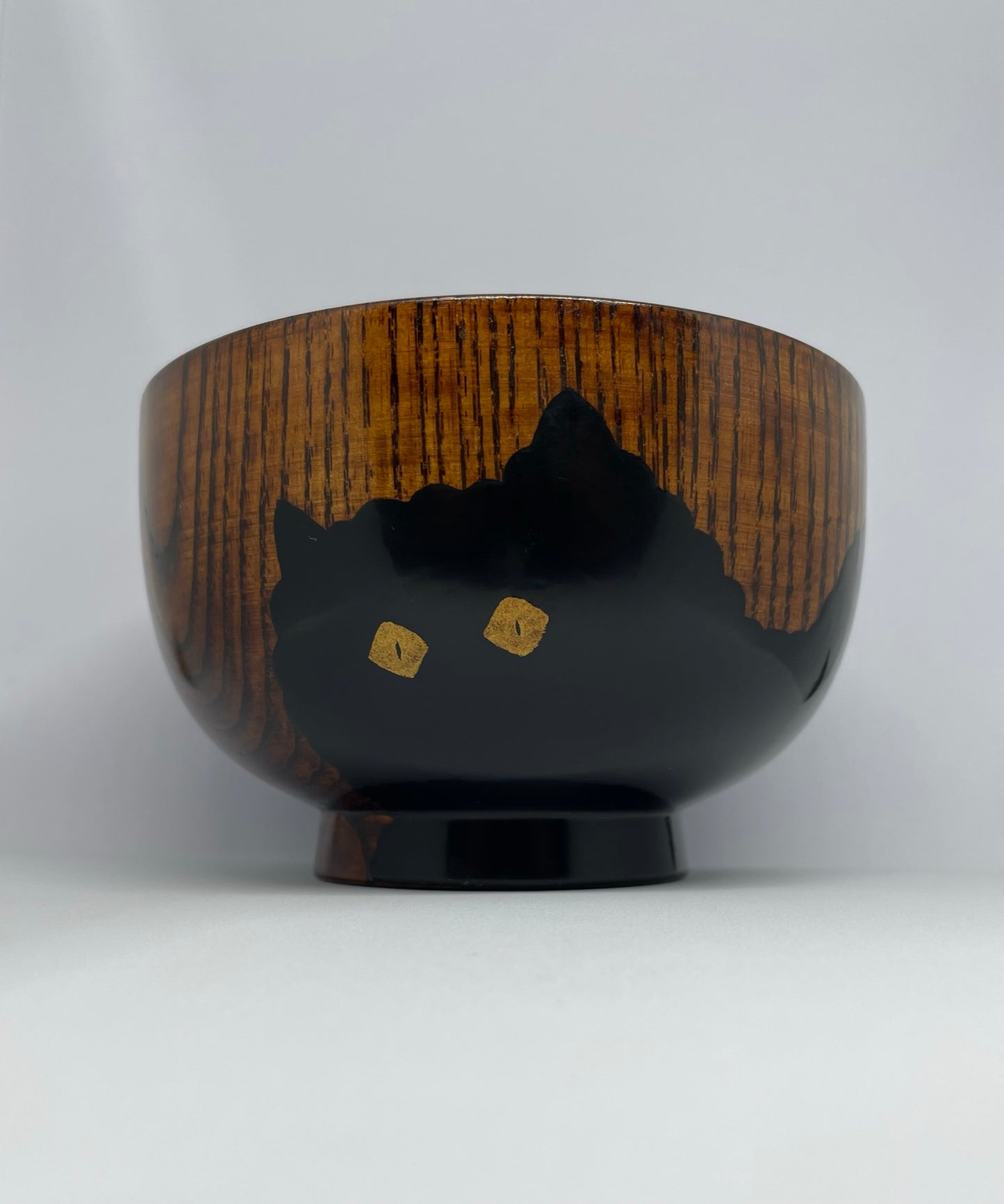 Ciotola di legno con URUSHI (oro)